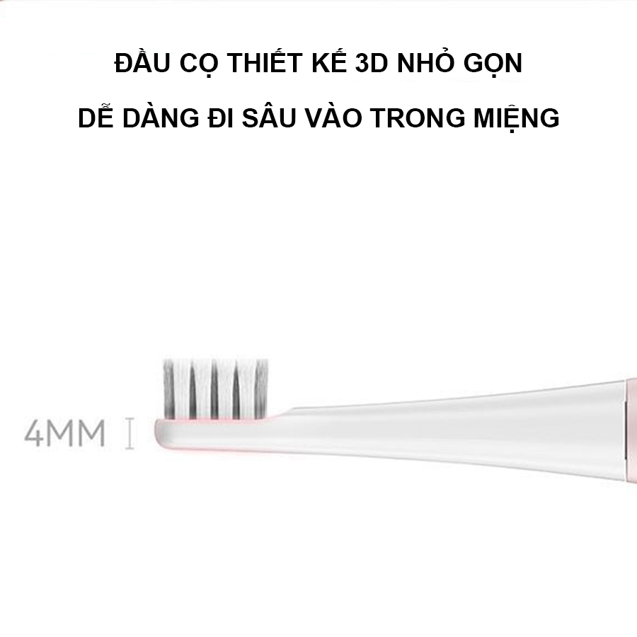 Bản Chải Đánh Răng Điện Xiaomi Wolonow Nhiều Tính Năng Thông Minh, 3 Đầu Chải