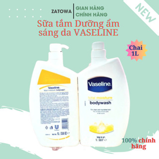 Sữa Tắm Dưỡng Ẩm Trắng Da Vaseline 1L Total Moisture Body Wash Làm Sạch Dưỡng Ẩm Sâu Giúp Da Mịn Màng Trắng Sáng