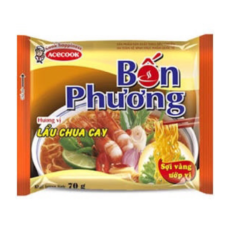 Mì Bốn phương chua cay thùng 30 gói.