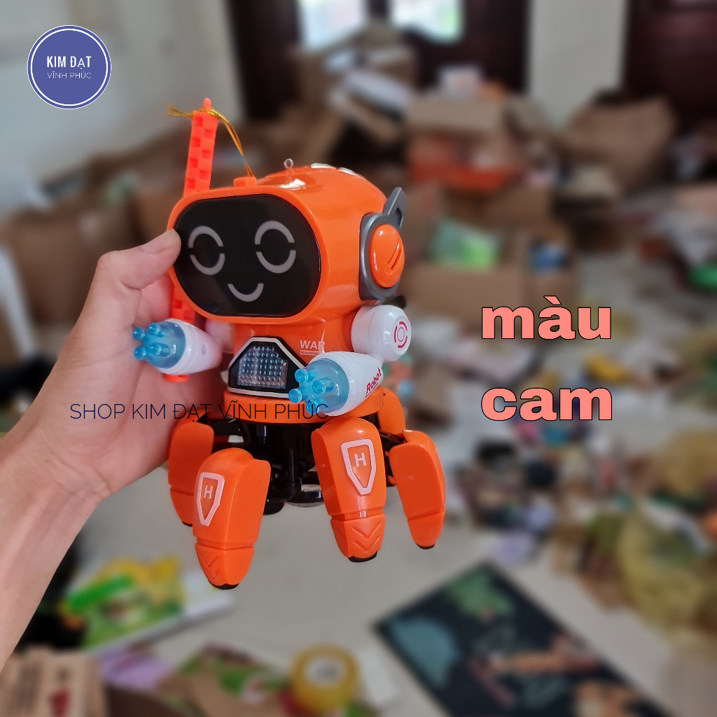 Robot vũ trụ 6 chân cao cấp mới lạ squid game . có đèn sáng và âm nhạc . robot nhiều chân cho bé