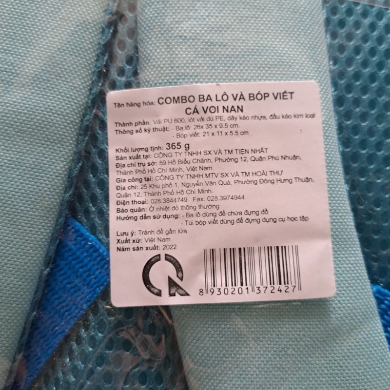 Combo balo và hộp viết