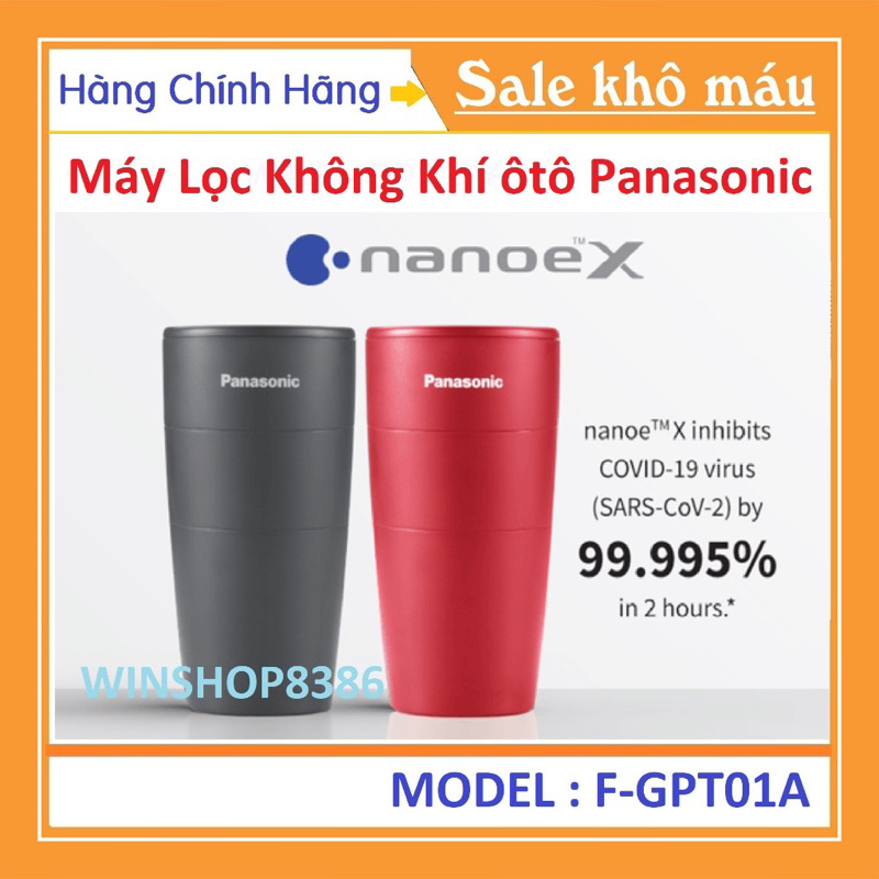 Máy lọc không khí ô tô Panasonic F-GPT01A - 100% Hàng Chính Hãng,Công nghệ lọc Nanoe™️ X