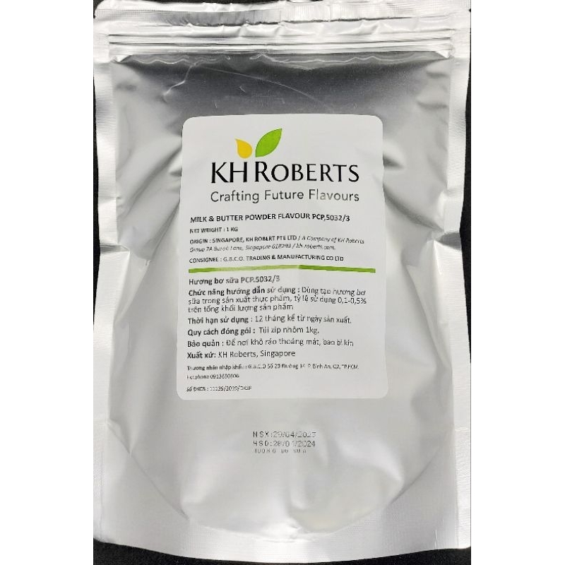 HƯƠNG BƠ SỮA KH ROBERTS GÓI 1KG