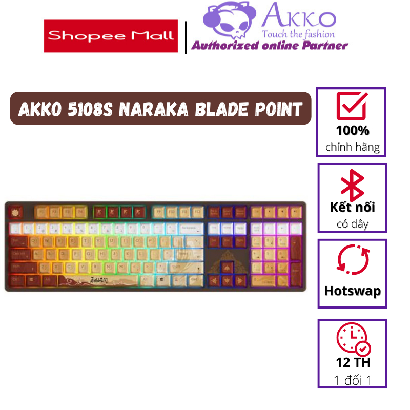 Bàn phím AKKO 5108S Naraka Blade Point (RGB / Hotswap / Silver sw)