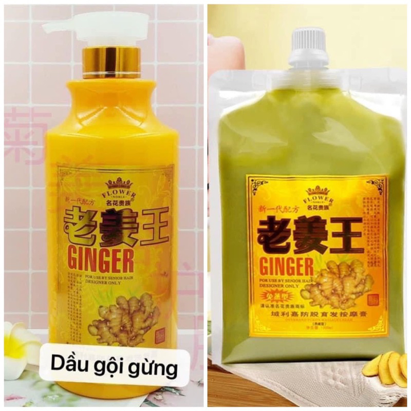 Cặp gội gừng + ủ xả gừng dưỡng sinh chất lượng tốt