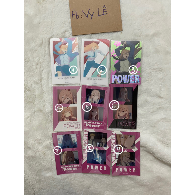 Card và sticker chainsaw man chính hãng