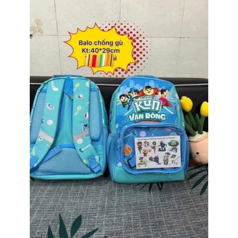 Balo Chống Gù Kun Mẫu Mới 2023, Balo 2in1 Tặng Kèm Túi Đeo Chéo