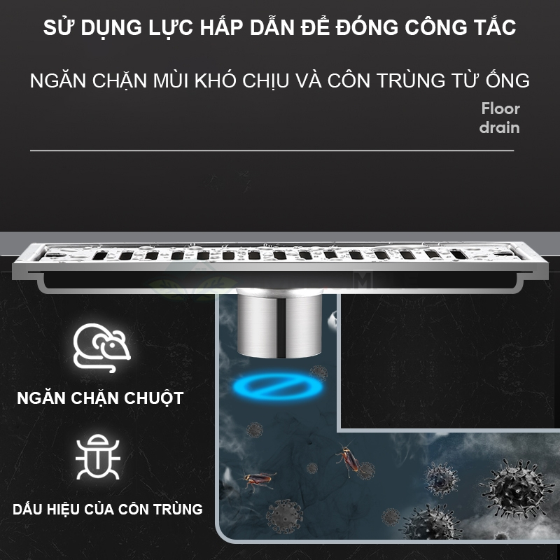 Ga thoát sàn, Inox 304，Ga thoát sàn ngăn mùi，Phễu thoát sàn cao cấp，20,  40, 60cm
