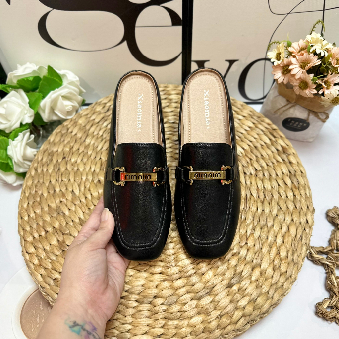 Dép Sục Miu Miu Da Mờ Siêu Mềm Đế Đúc Chống Trượt Cao 2.5 cm  002