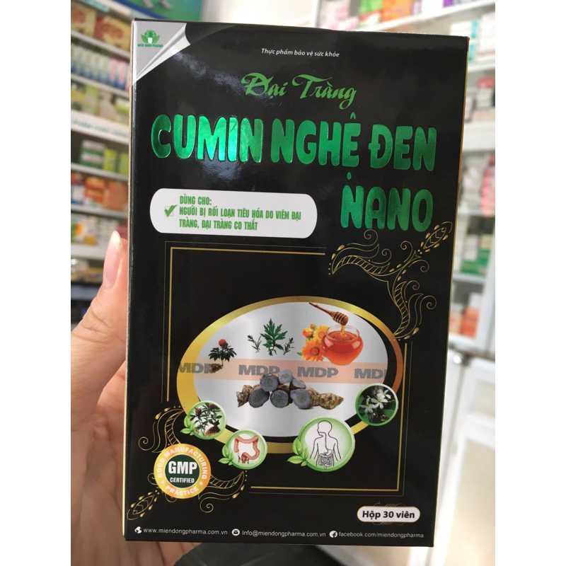 ✅(chính hãng )đại tràng cumin nghệ đen nano hộp 30 viên, date xa