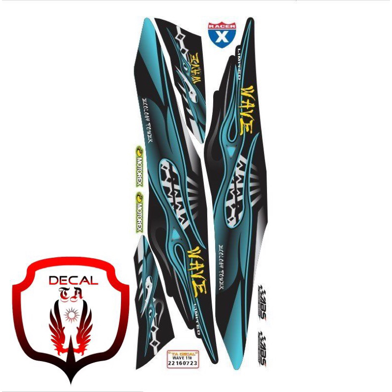 Tem xe WAVE 110 mẫu lửa xích cháy tem 4 lớp chống nước