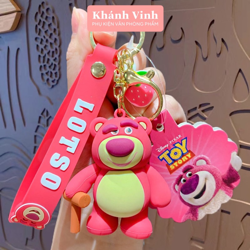 Móc Khoá Cao Cấp Hình Chú Gấu Lotso Mẫu Mới GLS02 | Móc Khoá Cỡ Lớn