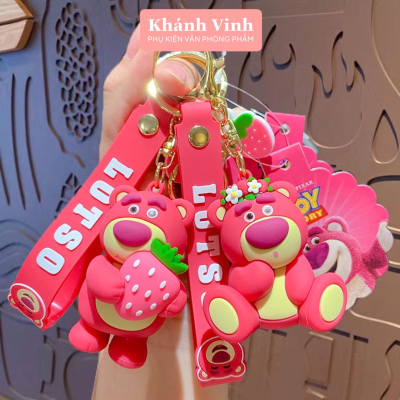 Móc Khoá Cao Cấp Hình Chú Gấu Lotso Mẫu Mới GLS02 | Móc Khoá Cỡ Lớn