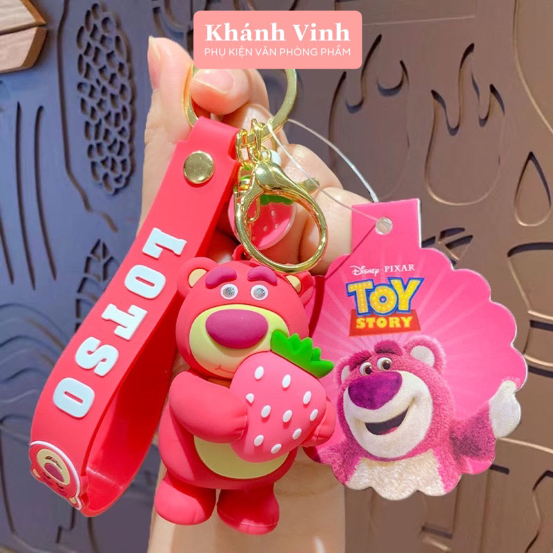 Móc Khoá Cao Cấp Hình Chú Gấu Lotso Mẫu Mới GLS02 | Móc Khoá Cỡ Lớn