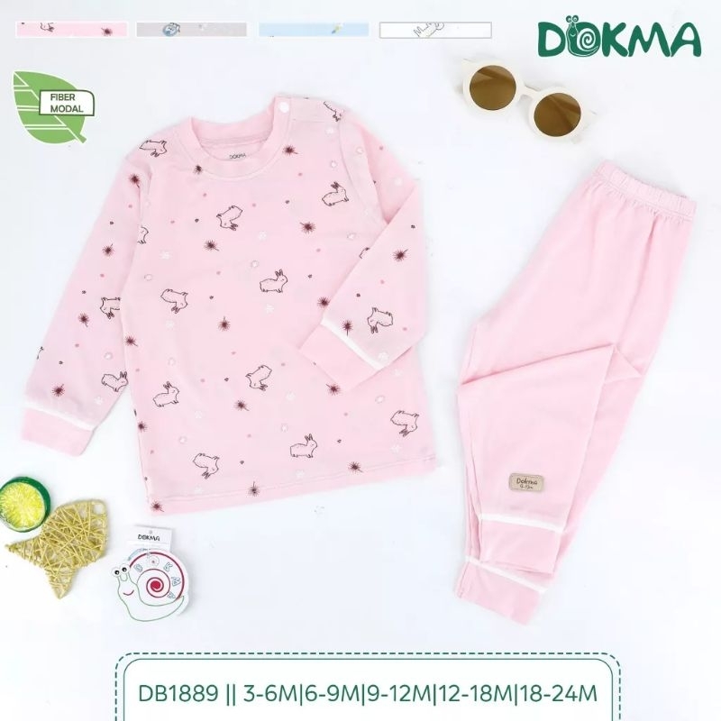 Bộ dài tay chất modal cài vai bé trai, bé gái Dokma DB1889