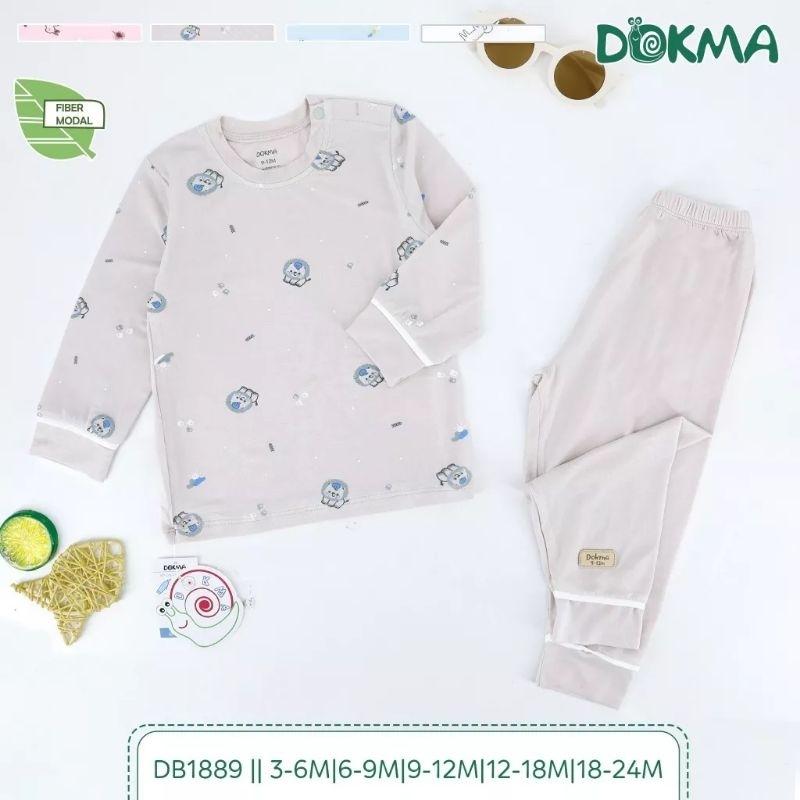 Bộ dài tay chất modal cài vai bé trai, bé gái Dokma DB1889