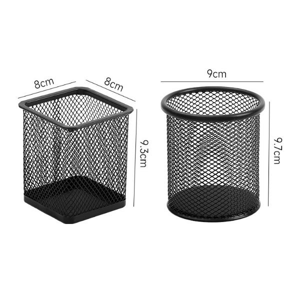 Ống Bút Kim Loại Cứng Tròn - Văn Phòng Phẩm Sáng Tạo