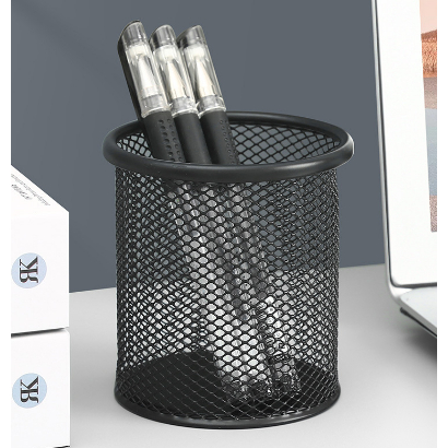 Ống Bút Kim Loại Cứng Tròn - Văn Phòng Phẩm Sáng Tạo