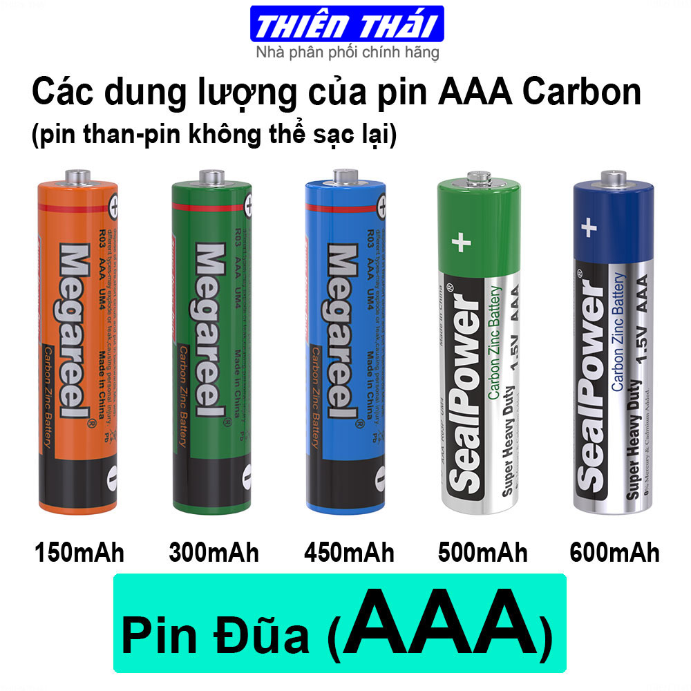 Hộp 60 viên pin Megareel AA, AAA ,pin carbon,pin than,pin Megareel,Pin SealPower,Pin Tiểu,Pin Đũa,1.5V