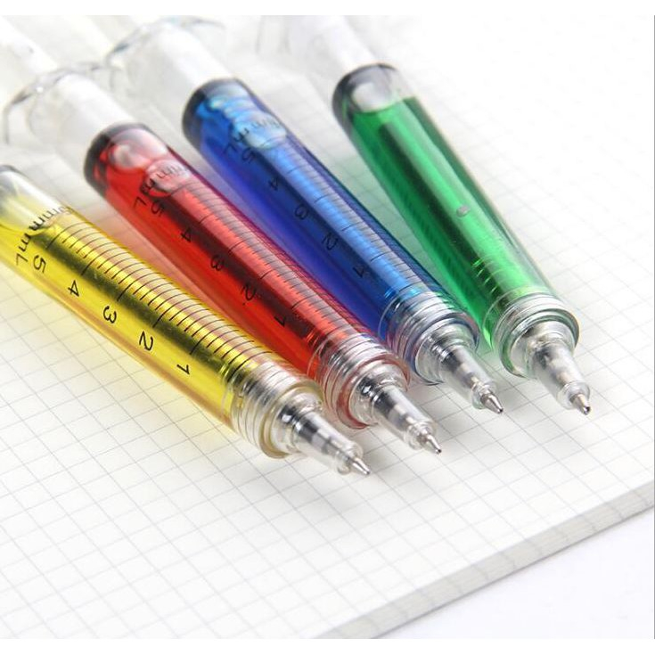 Bút bi hình ống tiêm nước độc lạ dễ thương Bút Bi Nước Văn Phòng