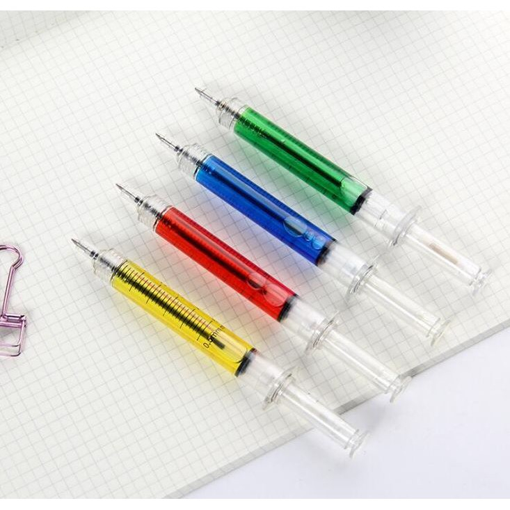 Bút bi hình ống tiêm nước độc lạ dễ thương Bút Bi Nước Văn Phòng