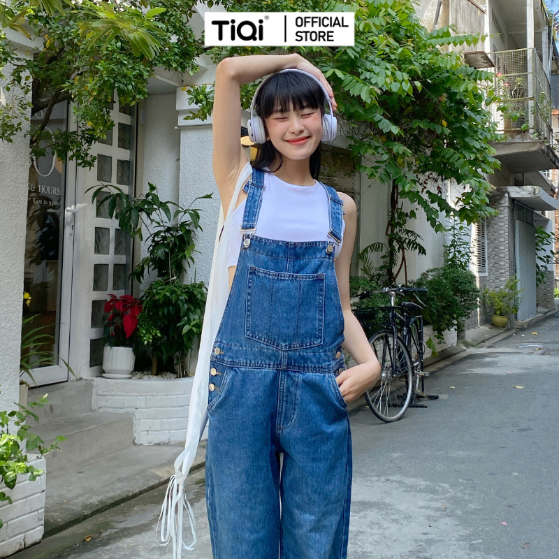 Quần Yếm Jean Dài Ống Rộng TiQi Jeans Y-494 | BigBuy360 - bigbuy360.vn