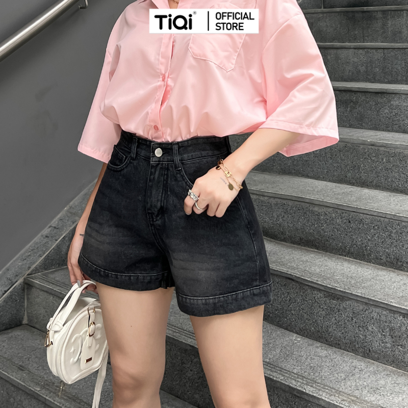 Quần short jean nữ lưng cao TiQi Jeans S1-287