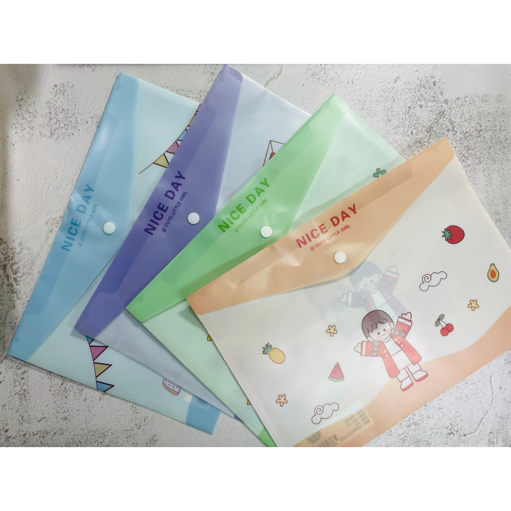 Bìa Nút Nằm Ngang Gấu Dâu Khổ A4, Bìa Nút Hoạt Hình Sanrio, Bìa Đựng Hồ Sơ, Túi Đựng Tài Liệu Nút Bấm