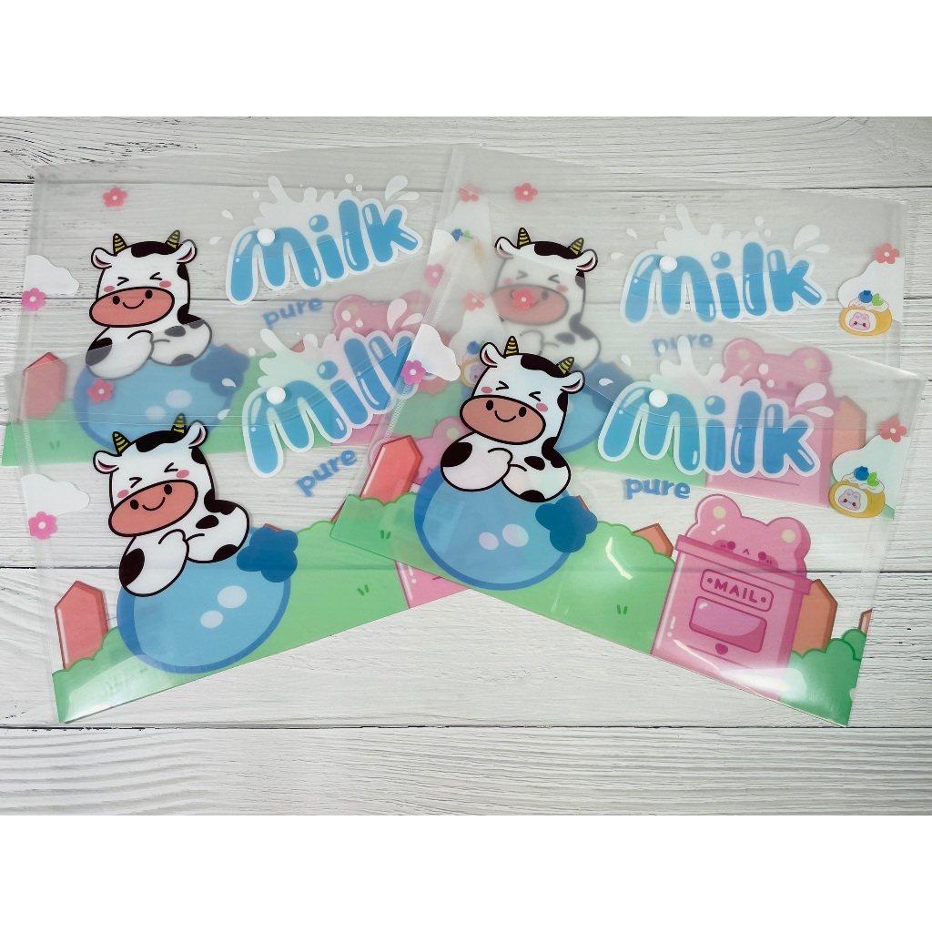 Bìa Nút Nằm Ngang Gấu Dâu Khổ A4, Bìa Nút Hoạt Hình Sanrio, Bìa Đựng Hồ Sơ, Túi Đựng Tài Liệu Nút Bấm