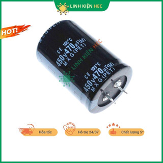 Tụ hóa 450v 47uf-680uf chân cứng chất lượng cao linh kiện hec.