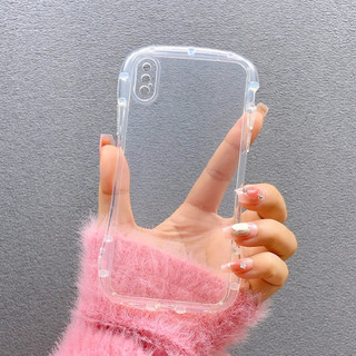 [ Iphone X/XS ] Ốp Lưng Silicon Trong Suốt Viền Cong