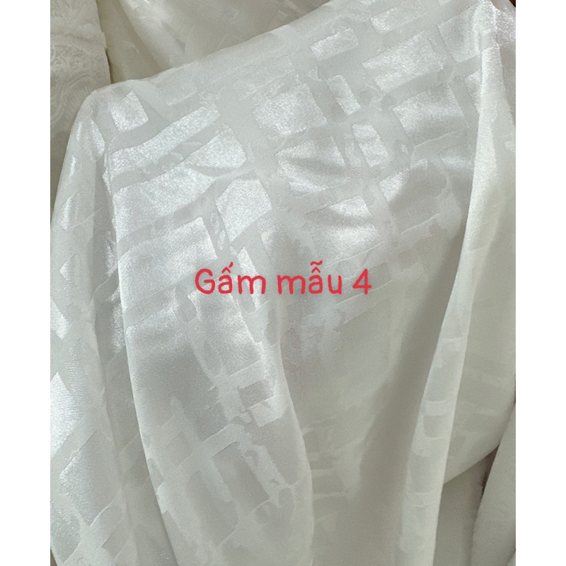 Vải lụa Gấm hoạ tiết 2 da may áo dài, đồ bà ba, pijama,vv..