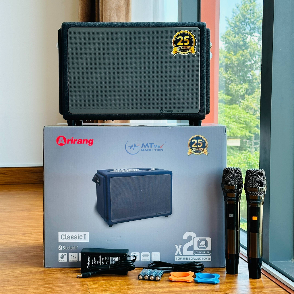 Loa xách tay Karaoke Arirang Classic 1 - 3 Loa 3 Đường Tiếng, Đỉnh Cao Âm Thanh Thế Hệ Mới, Tặng Kèm 2 Micro Cao Cấp