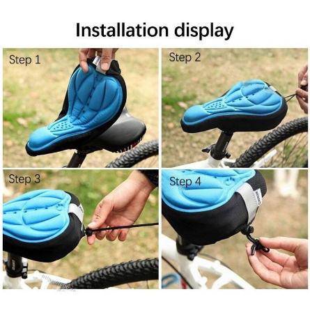 Đệm Lót Yên Xe Đạp Dày Dặn Siêu Êm, Thoáng Khí,Miếng Bọc Yên Xe Đạp Chất Lượng Cao,Đệm bọc yên xe đạp thể thao 3D