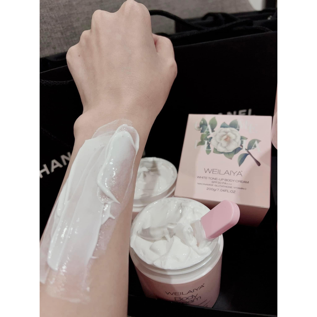 Kem Body Kích Trắng Nâng Tone Bảo Vệ Da Weilaiya 200g - Thấm Nhanh SPF 30