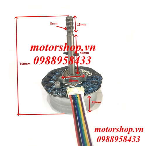 ĐỘNG CƠ BRUSHLESS KHÔNG CHỔI THAN CHẾ QUẠT NIDEC 12V-24VDC 84W TRỤC 8MM