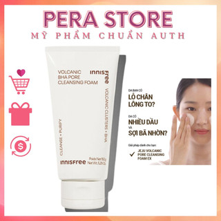 [MẪU MỚI 2023] Sữa Rửa Mặt Tro Núi Lửa Innisfree Jeju Volcanic Pore BHA Cleansing Foam