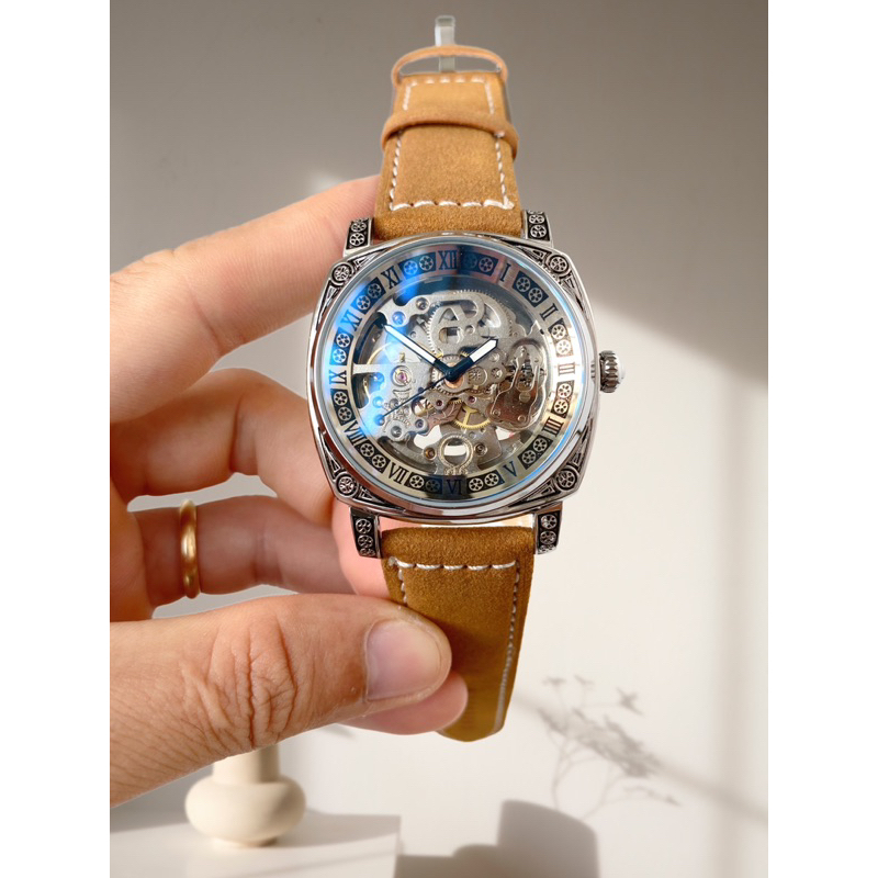 Đồng hồ nam MOHDNE cơ tự động không cần dùng pin, thiết kế trẻ trung sang trọng, toàn thân máy được làm từ thép không gỉ