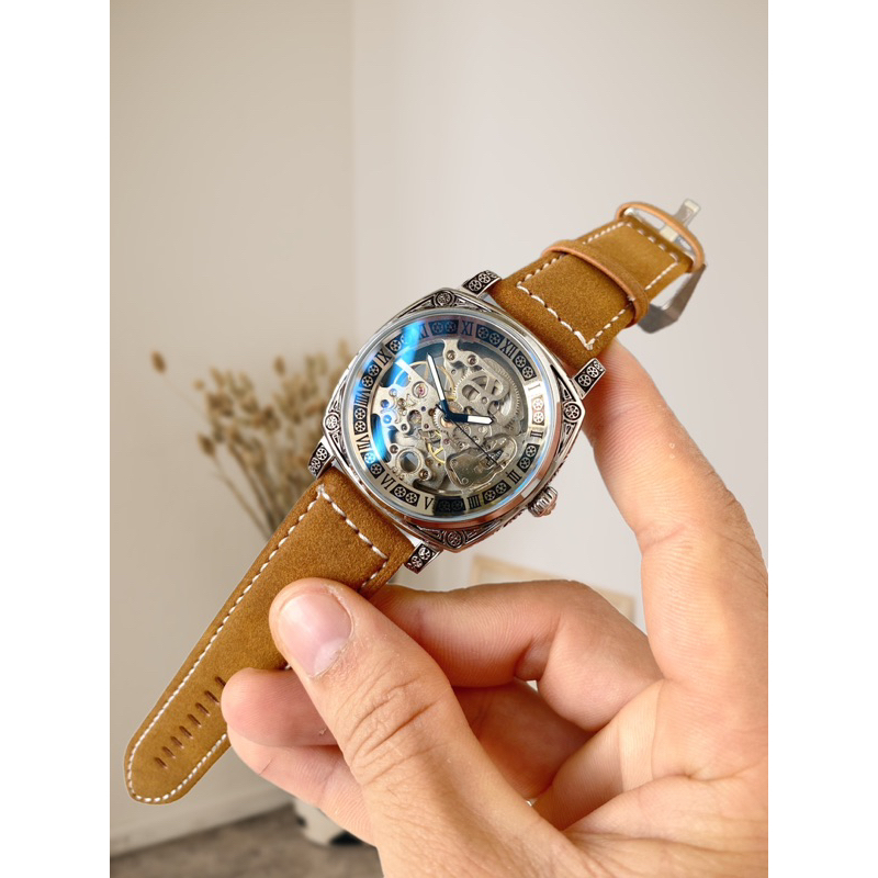 Đồng hồ nam MOHDNE cơ tự động không cần dùng pin, thiết kế trẻ trung sang trọng, toàn thân máy được làm từ thép không gỉ