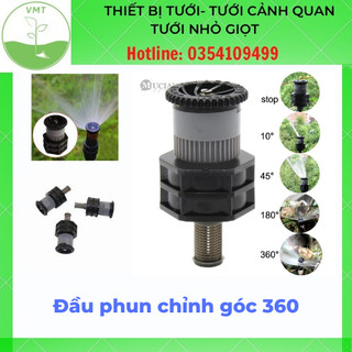 Đầu phun mưa tưới cỏ popup chân 21mm chỉnh được góc tưới