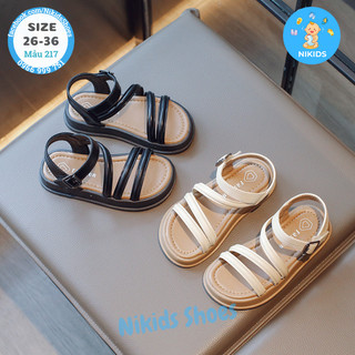 Sandal đi học cho bé gái - Dép quai hậu cho bé da PU quai chéo