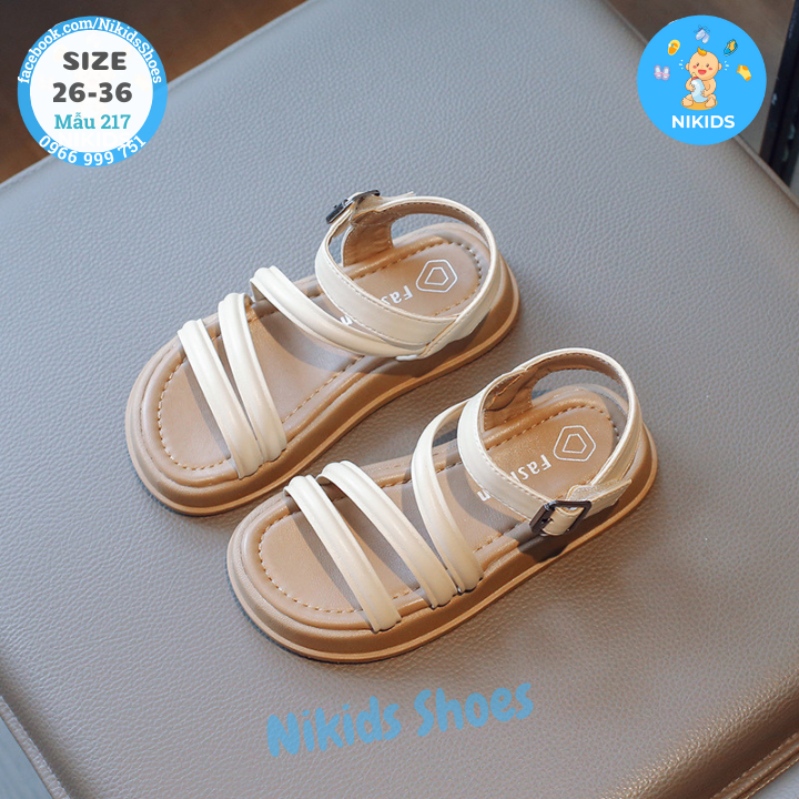 Sandal đi học cho bé gái - Dép quai hậu cho bé da PU quai chéo