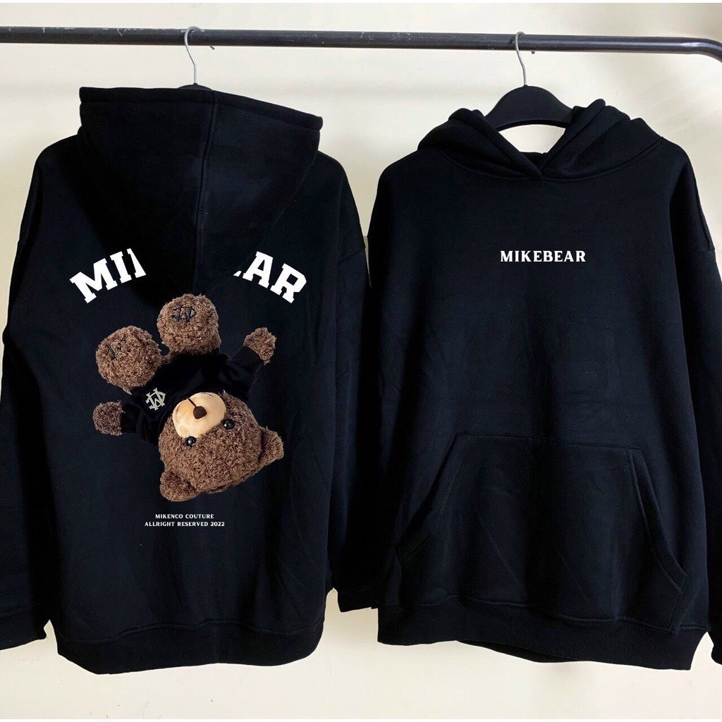 Áo nỉ hoodie cho bé mike bear, áo nỉ mũ có túi cho bé,TP KIDS,