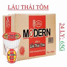 Thùng 24 ly mì Modern lẩu Thái tôm Acecook ly 65g