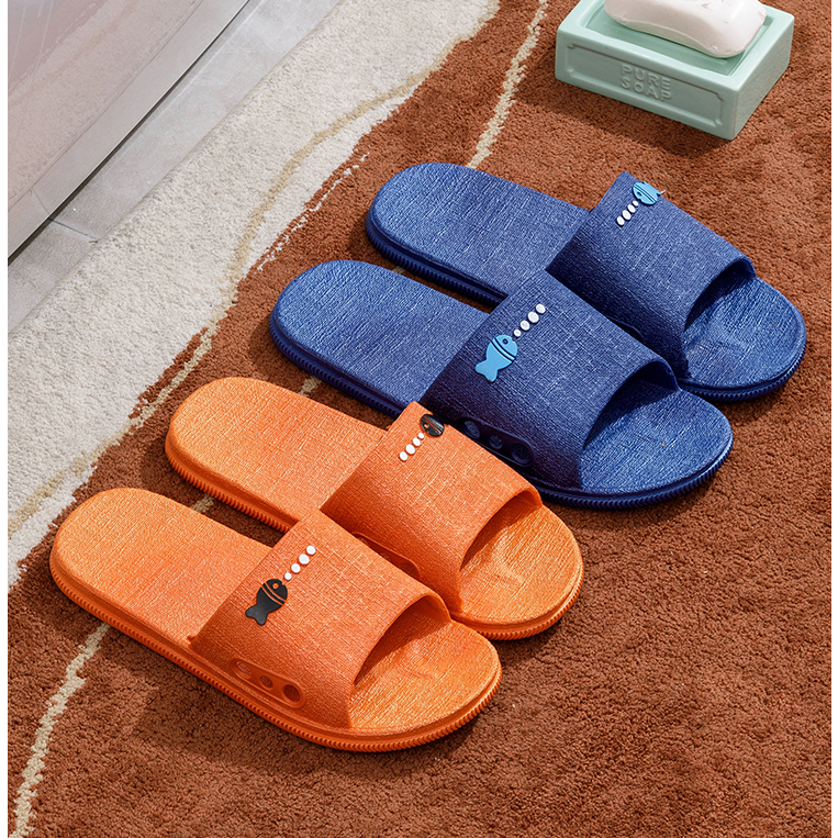 Dép nhựa đi trong nhà, văn phòng, nhà tắm icon con cá nhựa PVC bền siêu nhẹ chống trơn trượt 3Fashion - 3191W