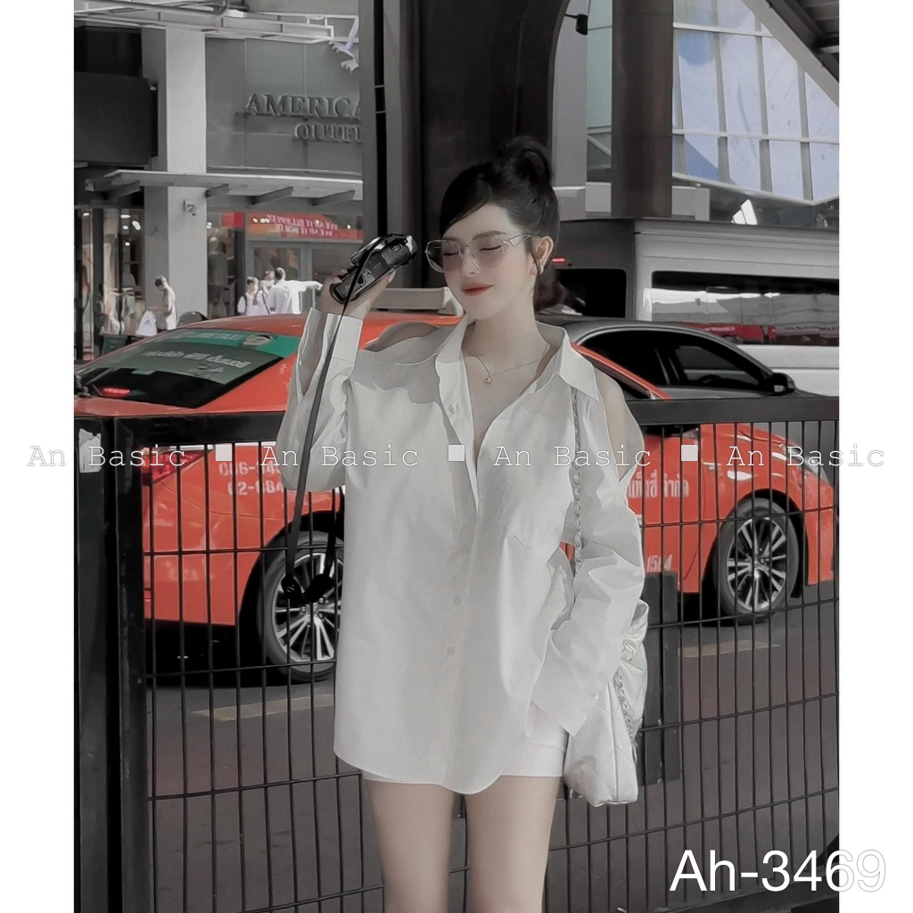 Áo sơ mi khoét vai dài tay túi ngực - Retrostyle - Aokhoetvai3469_P6K3