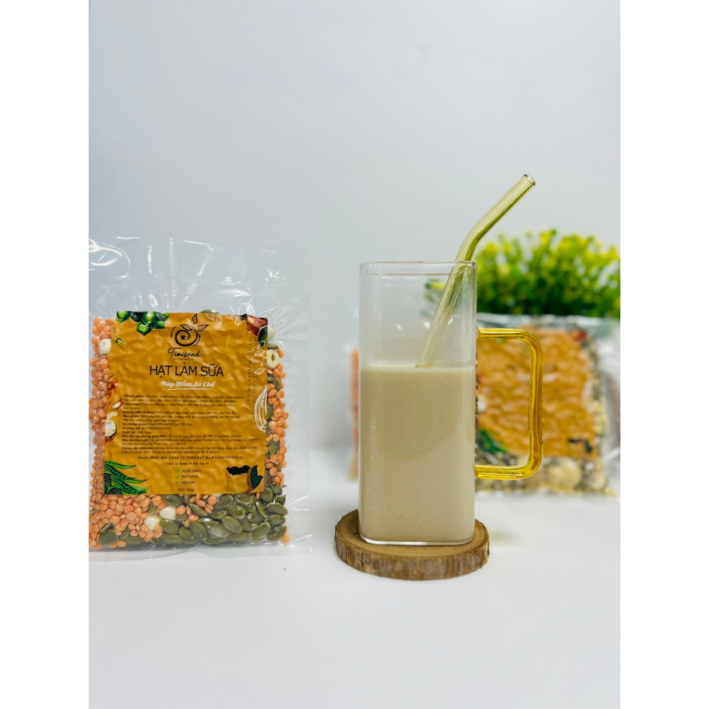 Gói hạt làm sữa nảy mầm sơ chế 100gr - Hạt dinh dưỡng TiniSeed