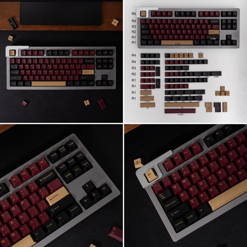 Keycap Cherry Denim Cherry profile bàn phím cơ, chất liệu PBT ABS double shot tổng hợp CMK GMK Clone Aifei Polabe Store