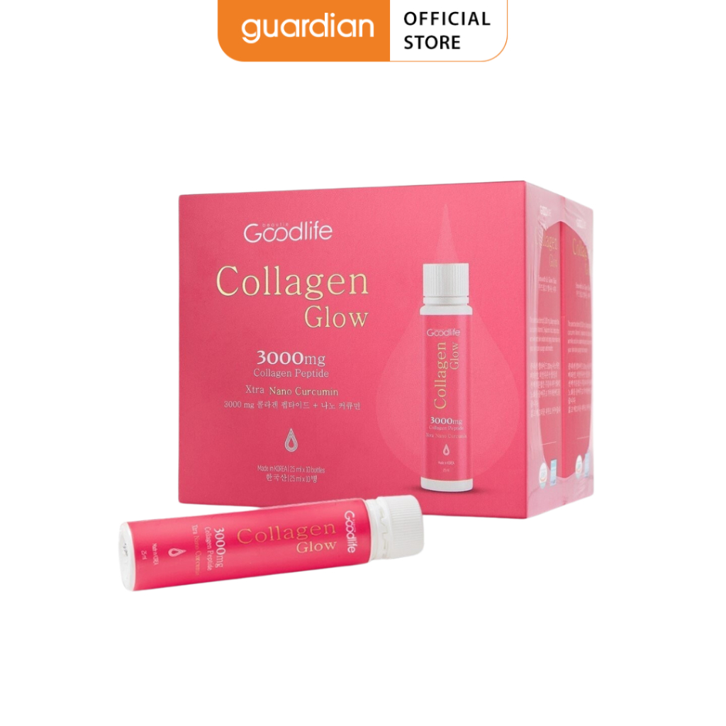 Combo 1+1 Nước Uống Bổ Sung Collagen Glow 3000MG GOODLIFE 10 Chai x 25Ml