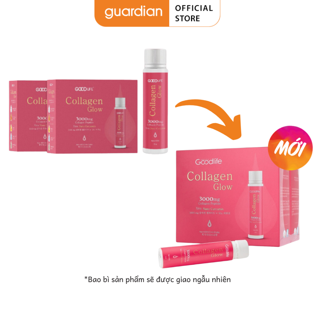Nước Uống Bổ Sung Collagen Glow 3000MG GOODLIFE 10 Chai x 25Ml